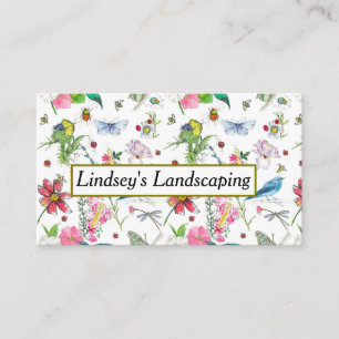 Landscaping Business Pollinators Nationale Pflanze Visitenkarte