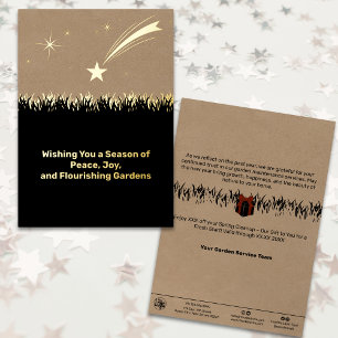 Landscaping Christmas Foil Business Holiday Card Folieneinladung