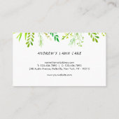 Landscaping der modernen Rasenpflege Visitenkarte (Rückseite)