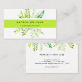 Landscaping der modernen Rasenpflege Visitenkarte (Vorne/Hinten)