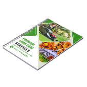 Landscaping des Rasenpflegedienstes Notizblock (Linke Seite)