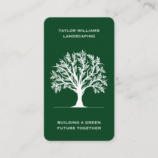 Landscaping des Social Media Rasenpflege Tree Serv Visitenkarte (Vorderseite)