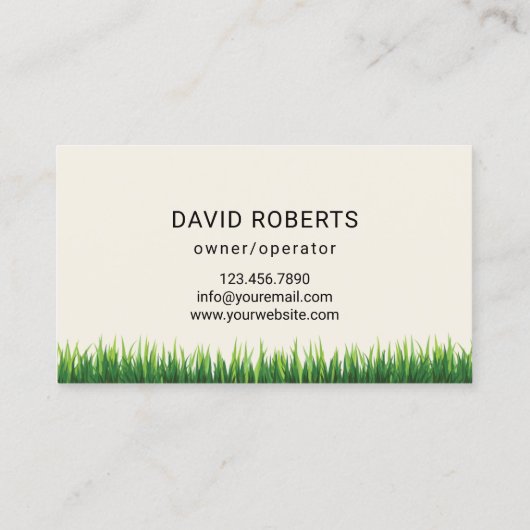 Landscaping für berufliche Rasenmäher Visitenkarte (Rückseite)