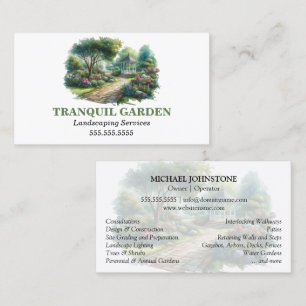 Landscaping Garden Lawncare Greenhouse Visitenkarte