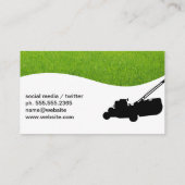 Landscaping Gardening Logo | Leaf Grass Visitenkarte (Rückseite)