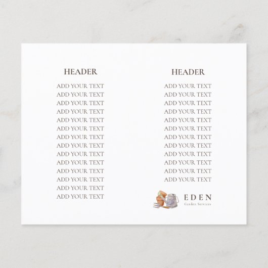 Landscaping Gardens Gebrauchsinformation Flyer (Hinten)