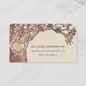 Landscaping Gartenbaum QR Code Visitenkarte (Vorderseite)