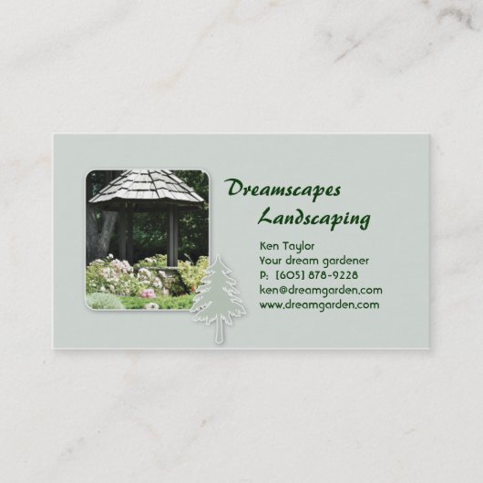 Landscaping Gazebo Business Card Visitenkarte (Vorderseite)