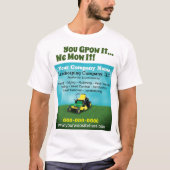 Landscaping Gras Cutting in der Pflege T-Shirt (Vorderseite)