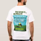 Landscaping Gras Cutting in der Pflege T-Shirt (Rückseite)