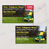 Landscaping Grass Cutting Business Card Visitenkarte (Vorne/Hinten)