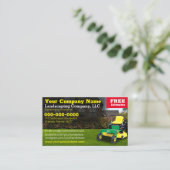 Landscaping Grass Cutting Business Card Visitenkarte (Stehend Vorderseite)