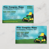 Landscaping Grass Cutting Business Card Visitenkarte (Vorne/Hinten)