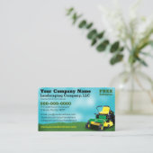 Landscaping Grass Cutting Business Card Visitenkarte (Stehend Vorderseite)