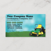 Landscaping Grass Cutting Business Card Visitenkarte (Rückseite)