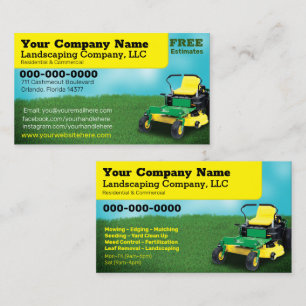 Landscaping Grass Cutting Business Card Visitenkarte