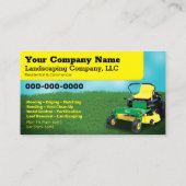 Landscaping Grass Cutting Business Card Visitenkarte (Rückseite)