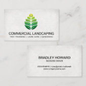 Landscaping Green Leaf Logo | Gartenarbeit Visitenkarte (Vorne/Hinten)
