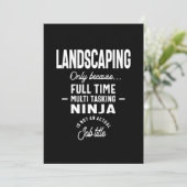Landscaping Job Title Gift Dankeskarte (Stehend Vorderseite)