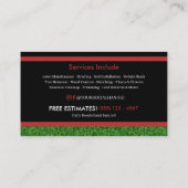 Landscaping Lawn Care Business Card Visitenkarte (Rückseite)