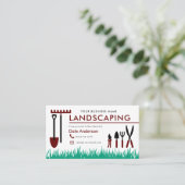 Landscaping Lawn Care Business Card Visitenkarte (Stehend Vorderseite)