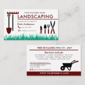 Landscaping Lawn Care Business Card Visitenkarte (Vorne/Hinten)