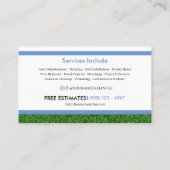 Landscaping Lawn Care Business Card Visitenkarte (Rückseite)