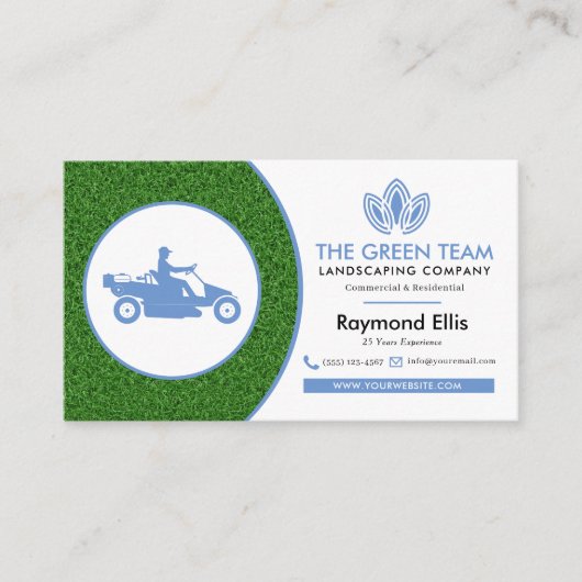 Landscaping Lawn Care Business Card Visitenkarte (Vorderseite)