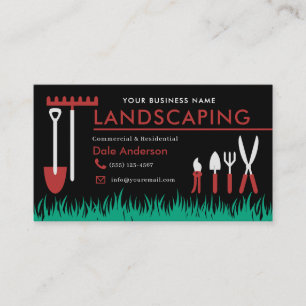 Landscaping Lawn Care Business Card Visitenkarte
