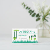 Landscaping Lawn Care Business Card Visitenkarte (Stehend Vorderseite)