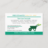 Landscaping Lawn Care Business Card Visitenkarte (Rückseite)