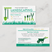 Landscaping Lawn Care Business Card Visitenkarte (Vorne/Hinten)