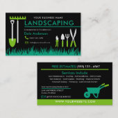 Landscaping Lawn Care Business Card Visitenkarte (Vorne/Hinten)