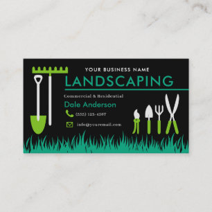 Landscaping Lawn Care Business Card Visitenkarte