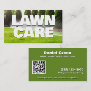 Landscaping Lawn Care Custom QR Visitenkarte