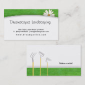 Landscaping Lawn Care Daisy Business Card Visitenkarte (Vorne/Hinten)