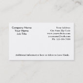 Landscaping Lawn Care Gardener Business Card Visitenkarte (Rückseite)