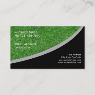 Landscaping Lawn Care Gardener Business Card Visitenkarte
