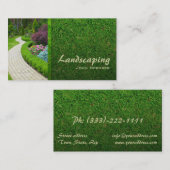Landscaping Lawn Care Gardener Business Card Visitenkarte (Vorne/Hinten)
