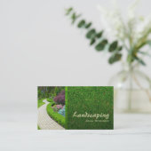 Landscaping Lawn Care Gardener Business Card Visitenkarte (Stehend Vorderseite)