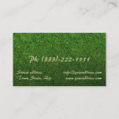 Landscaping Lawn Care Gardener Business Card Visitenkarte (Rückseite)