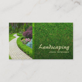 Landscaping Lawn Care Gardener Business Card Visitenkarte