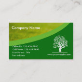Landscaping Lawn Care Gardener Tree Business Card Visitenkarte (Vorderseite)