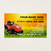Landscaping Lawn Care Mower Business Card Template (Vorderseite)