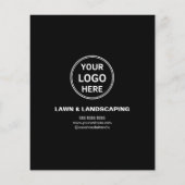Landscaping Lawn Care Services Black Business Flyer (Hinten)