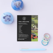Landscaping Lawn Care Services Black Business Flyer (Einzeln)