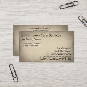 Landscaping Lawn Care Services Business Card Visitenkarte