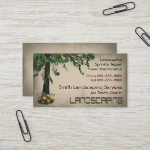 Landscaping Lawn Care Services Business Card Visitenkarte