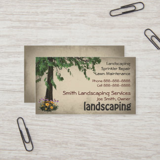 Landscaping Lawn Care Services Business Card Visitenkarte