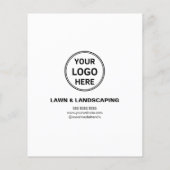 Landscaping Lawn Care Services White Business Flyer (Hinten)